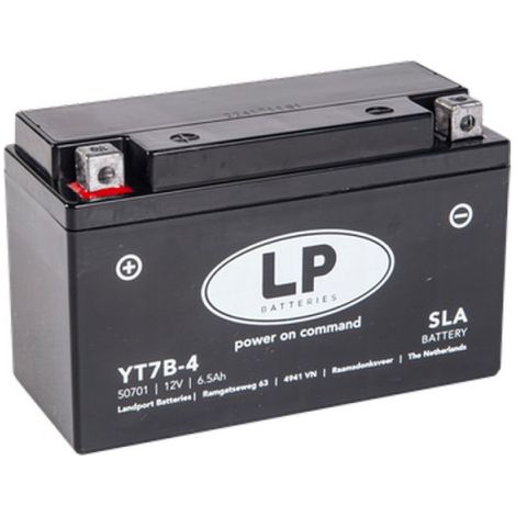 Batterie Landport YT7B-4 (MS LT7B-4) 12V 6,5AH 148X64X90 Sans entretien - à électrolyte liquide (6)