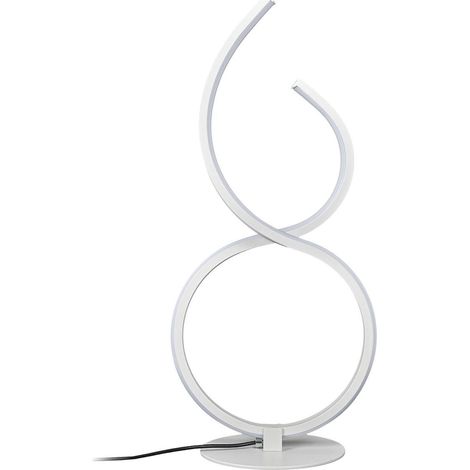 Lampe LED design blanc à poser éclairage blanc chaud