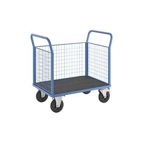 Carro de plataforma  3 paredes altas de rejilla  L x A 1050 x