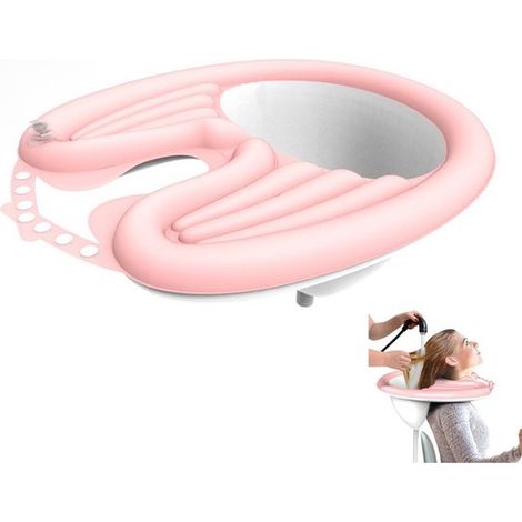 Lavabo portatile gonfiabile per shampoo. Lavabo pieghevole per shampoo. Include tubo di scarico da 1,7 m, pompa ad aria e toppa di riparazione. (1/5)
