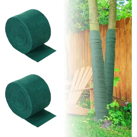 Lot de 2 rouleaux de protection hivernale pour arbre - 12,5 cm x 18 m - Film de protection pour arbre résistant à l'hiver - Bandes enroulées - Protection hivernale - Pour la conservation de la (1/5)