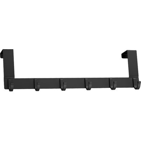 Ganci per bordo porta con 5 ganci, in lega di alluminio, appendiabiti, portasciugamani da bagno senza foratura, per larghezza porta inferiore a 45mm (1/5)