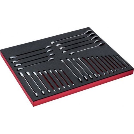 BAHCO - Jeu de clés mixtes standard et clés à cliquet, module mousse 3/3 Fit&Go - 30 pcs