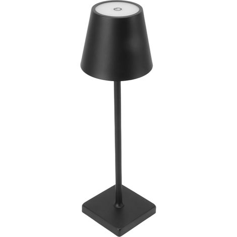 Lampe de table sans fil, 3 températures de couleur, batterie rechargeable 3600 mAh, lampe de bureau pour table basse, restaurant ou chambre. (1/5)