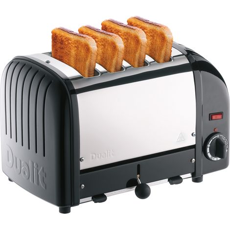 Tostadora de 4 rebanadas, 2200 W, negro mate - 40357 - Dualit -