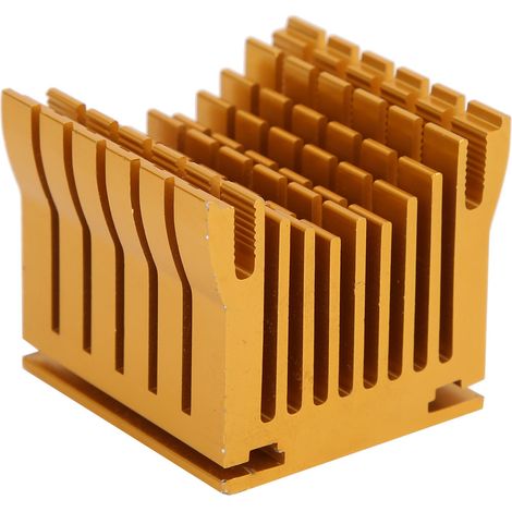 Dissipateur thermique or aluminium haute puissance composants électroniques compatible Raspberry Pi 1/2/3 génération 43x40x36mm (1/5)