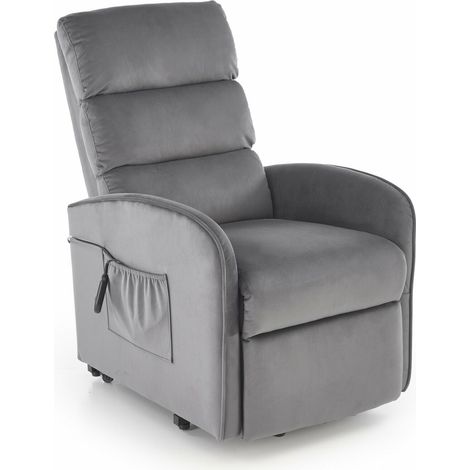 Sillón reclinable Houston 1954, Gris, 84x62x92cm, Tapiz