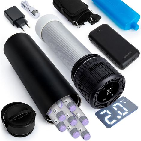Elektrische Insulin Kühlbox mit Akku, 2-20°C Temperaturregelung, TSA-zugelassen (1/5)
