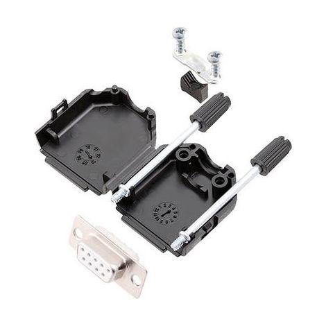 encitech DPPK09-BK-DBS-W-K 6355-8001-11 Kit embase SUB-D femelle 180 ° Nombre de pôles: 9 fût à souder 1 pc(s) R518191 (1/2)