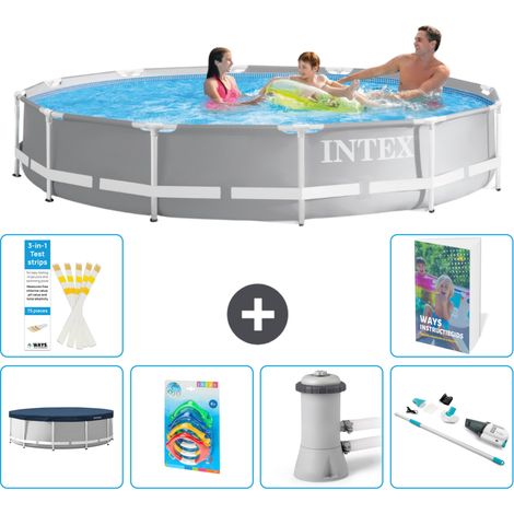 Prism Frame Pool Rund - 366x76 cm - 7-teilig S68