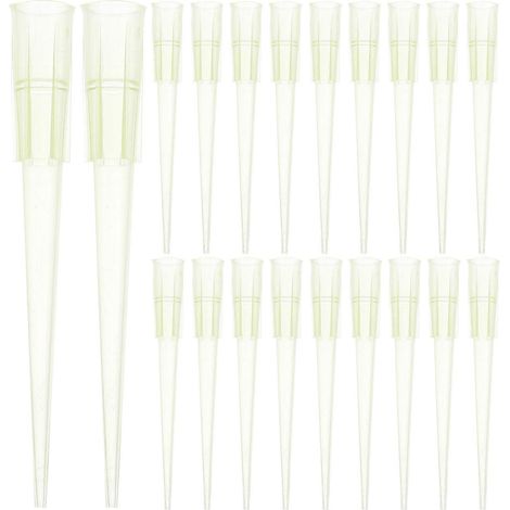 1000 embouts de pipettes transparents en plastique, accessoires pour pipettes liquides-5X0.55CM-Yellow (1/2)