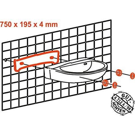 Cornat SSWT Set d'isolation phonique pour lavabo, Max. 750 mm, Multicolore