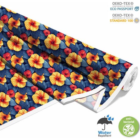 Dekorativer Outdoor-Stoff Oxford - Motiv Blumen I DX5221 (1/5)