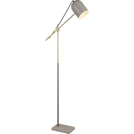 Piantana Contemporaneo Odissea Acciaio Grigio Oro 1 Luce E27 (1/3)