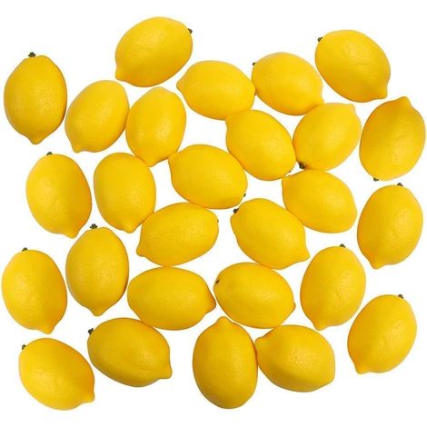 Lot de 10 mini citrons artificiels pour décoration de maison, fête, festival, accessoires de décoration créatifs pour maison, cuisine, fête, fruits artificiels (1/5)