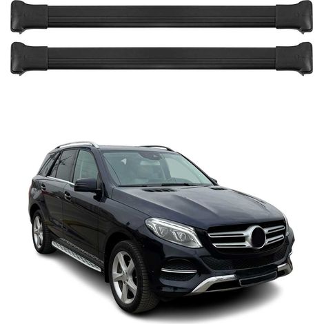 OMAC Aluminium Dachträger Querträger für Mercedes M Klasse GLE W166 2012-2019 – Max. 75 kg – 2 Stangen Schwarz (1/5)