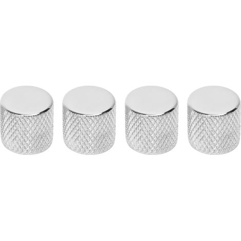 4 Boutons de Potentiomètre Argentés Compatibilité Large pour Guitare Électrique - Accessoires de Contrôle Robustes et Élégants (1/5)