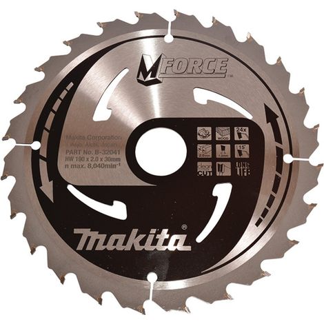 Makita Kreissägeblatt M-FORCE 190 mm, 24 Zähne, 1,2 mm, Holz (1/5)