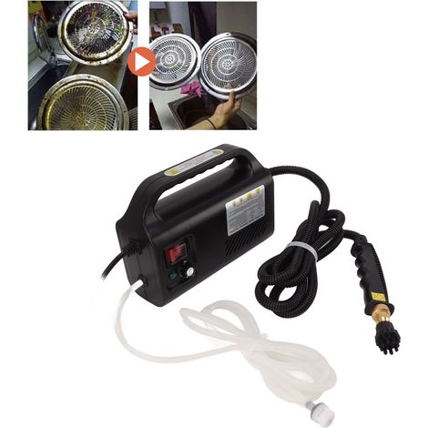 Nettoyeur vapeur haute température et haute pression 2500 W à chauffage rapide, appareil ménager pour éliminer les taches et les graisses, puissant et intelligent, noir, norme européenne 220 V (1/5)