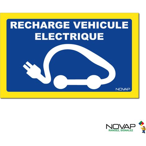 Panneau Recharge véhicule électrique - haute visibilité - 330x200mm - 4091198