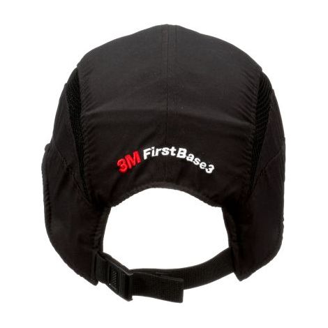 3M – Casquette de protection ABS noire – Norme EN812 – Tour de tête 52-65cm – Ajustable et lavable en machine