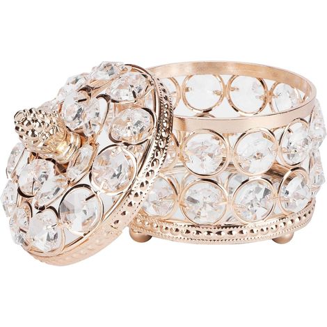 Luxurious Crystal Jewelry Box – Elegant Home Decor Organizer for Women, Earring and Ring Storage, Jewelry Holder with Packaging (1/5)