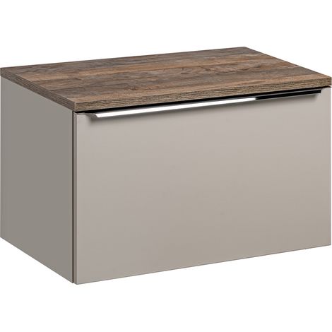 Waschtischunterschrank 80cm Éros mit 1 Schublade, Taupe