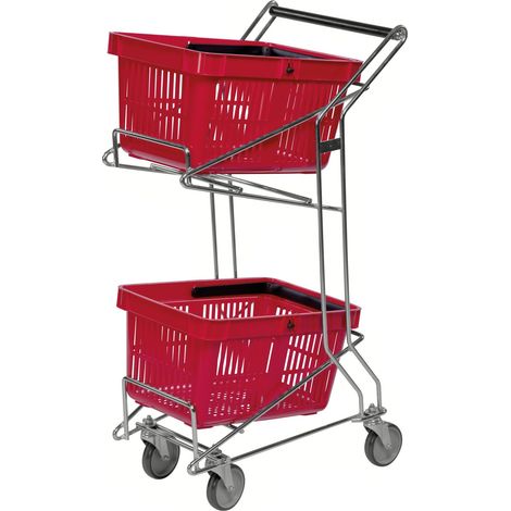 Carrello cestino per la spesa in rete capacità 60kg Kongamek KM111013