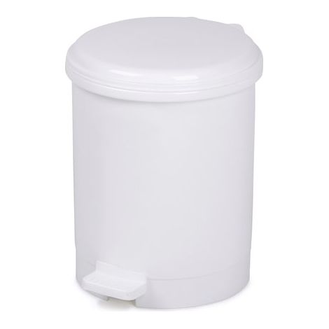 PAPELERA PL. CEP BLANCA C/TAPA PEDAL 13