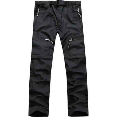 Pantalon imperméable homme été séchage rapide extérieur fin pantalon de pluie détachable randonnée pêche camping (1/4)
