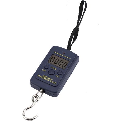 Elektronische Waage 40 kg/10 g, digitaler Gepäckhaken, präzise tragbare Gepäckwaage, Reisedynamometer, Handwaage (1/5)