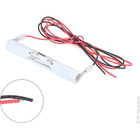 NX - Batterie eclairage secours 4xSC ST4 + fils 4.8V 1.6Ah (1/3)