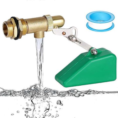 Robinet à flotteur en laiton pour réservoir d'eau avec flotteur de 3/4 de pouce pour un contrôle précis (1/4)