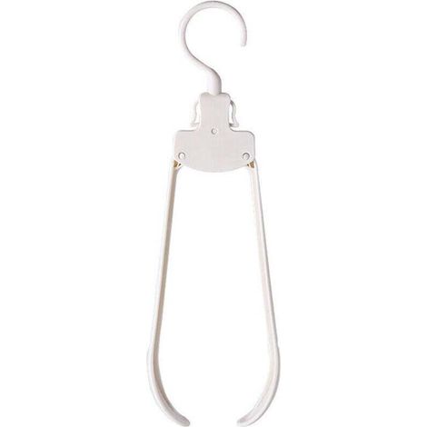 Faltbare Kleiderbügel, 5er-Set, Weiß, ergonomisches Design, formstabil, platzsparend, reisefreundlich, praktisch, abnehmbar, rutschfest, schnelltrocknend, strapazierfähiger Kunststoff, Kleiderbügel fü