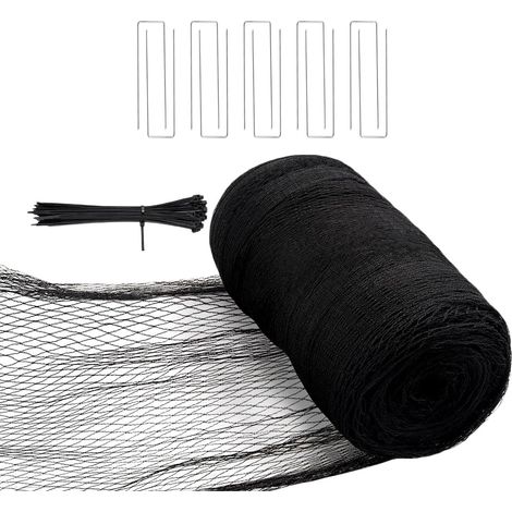 Malla multiusos para pájaros de jardín, malla protectora para flores con ataduras y estacas en forma de U. (1/5)