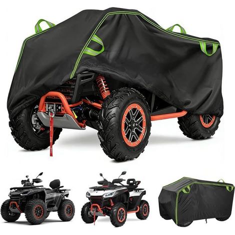 Bâche De Protection Pour Quad,210D Oxford Xxxl,Imperméable,256X110X120Cm,Avec Bandes Réfléchissantes,Protection Contre Les U[CA88] (1/5)