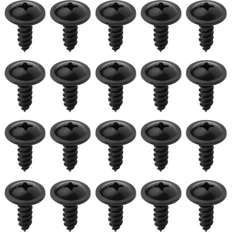 20pcs 24mm x 6mm Self Tapping Cross Bumper M6 Fixed Screws Car Body Fender Metal Rivet Fixing for Fenders Passages Wheels Bumper (1/5)