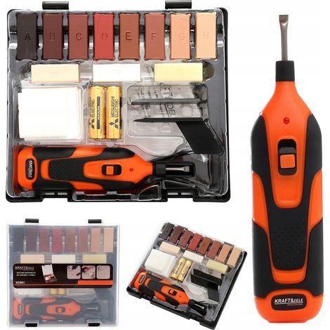 Kit di cera per la riparazione di pannelli in laminato e mobili Kraft&Dele, 19 pezzi. (1/5)