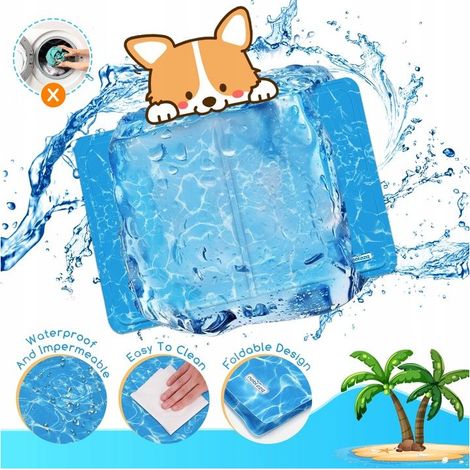 Tapis rafraîchissant en gel pour chiens et chats, grand format (90 x 50 cm). (1/4)