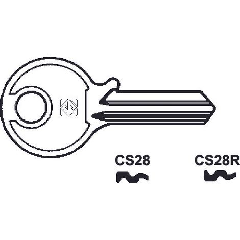 Chiavi per cilindri cisa 4 spine piccole - cs28r sx