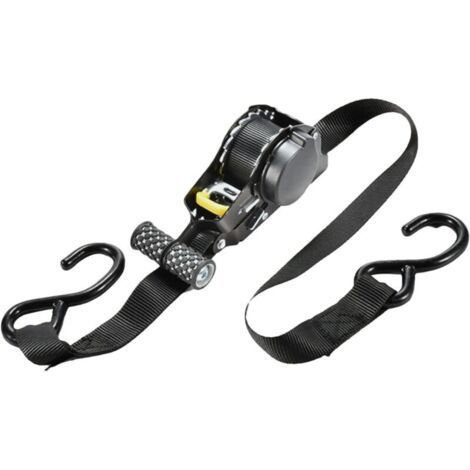 Retractable Ratchet Strap - Automatic Retractable Tie Down Strap for Heavy Loads, Trailers, Cars, Motorcycles - 680kg Capacity, 330 x 17cm (1/4)