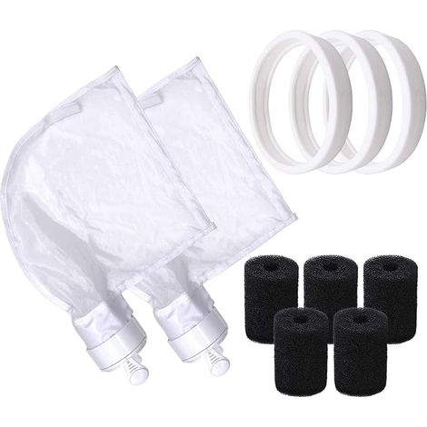 Sacs de Rechange en Nylon à Fermeture Eclair (pour Polaris 280 et 480 Seulement)+Pneus de Rechange en Caoutchouc Souple+Brosse en Mousse de Queue Robot pour Polaris (280 480 Sac Tout Usage) (1/5)