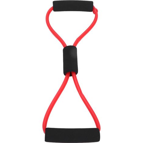 Roter elastischer Trainingsgurt für Heimfitness und Widerstandstraining (1/5)