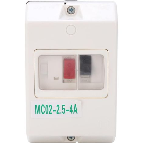 Motor Circuit Breaker, MC02‑2.5‑4A 50/60Hz Motor Protection Switch Circuit Controller Isolator Waterproof IP55 Electronic Components for Electric Motor (1/5)