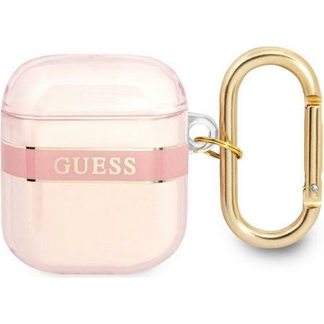 Collezione Guess GUA2HHTSP AirPods 1/2 cover rosa/cinturino rosa (1/3)