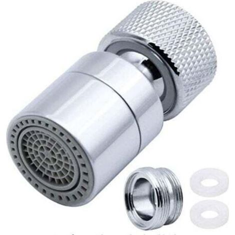 Aeratore per mixer in ottone, girevole a 360°, con 2 modalità regolabili, filtro per mixer da cucina con adattatore per beccuccio - Per mixer con beccuccio maschio M22 o femmina M24