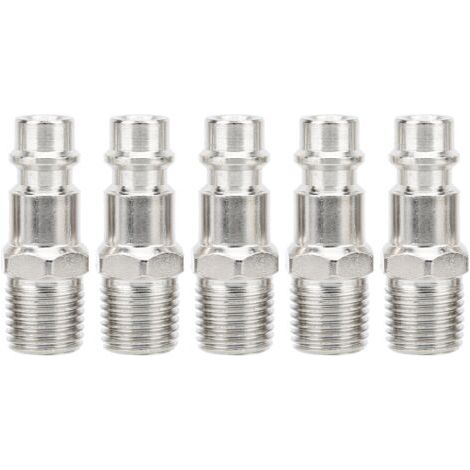 5pcs Connecteur D'outils Pneumatique Plug de Style Européen Pild des Accessoires de Compresseur D'air Industriel, à Haute ténacité avec Surface Lisse, Bon Scellement pour (1/5)