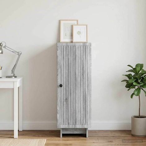 vidaXL Buffet Sonoma gris 33 x 34,5 x 90 cm Bois d'ingénierie (1/5)