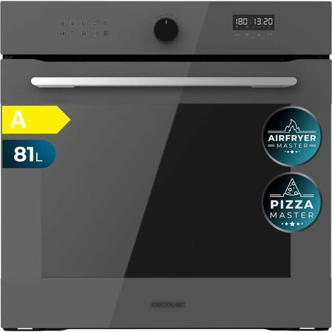 Integrierbarer Airfryer Backofen Glass Grey mit 81L Fassungsvermögen, 11 Funktionen mit Airfryer Master, Pizza Master, Steam Asisst, Steam EasyClean, 3D cooking, Klasse A.