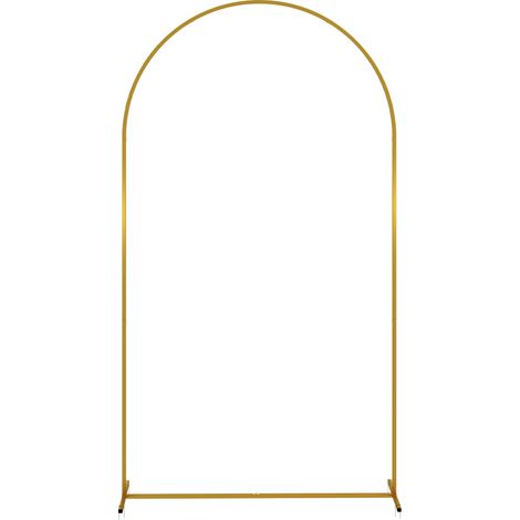 Support d'arche doré en métal pour mariage, 2,2 m, structure de jardin, portique pour cérémonie, arche à ballons et fleurs (1/5)